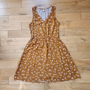 Old Navy Floral Summer Dress - Mustard Yellow